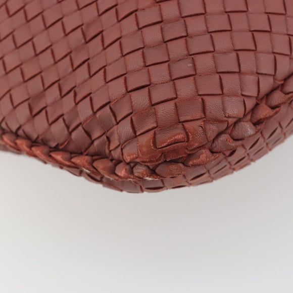 BOTTEGA VENETA INTRECCIATO Hobo Shoulder Bag Leather Pink Silver Auth ep15476A