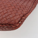 BOTTEGA VENETA INTRECCIATO Hobo Shoulder Bag Leather Pink Silver Auth ep15476A-9