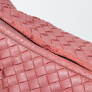 BOTTEGA VENETA INTRECCIATO Hobo Shoulder Bag Leather Pink Silver Auth ep15476A-10