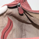 BOTTEGA VENETA INTRECCIATO Hobo Shoulder Bag Leather Pink Silver Auth ep15476A-20