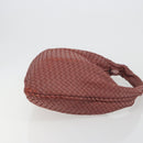 BOTTEGA VENETA INTRECCIATO Hobo Shoulder Bag Leather Pink Silver Auth ep15476A-3