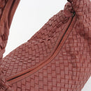 BOTTEGA VENETA INTRECCIATO Hobo Shoulder Bag Leather Pink Silver Auth ep15476A-6