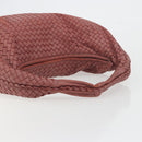 BOTTEGA VENETA INTRECCIATO Hobo Shoulder Bag Leather Pink Silver Auth ep15476A-7