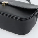 Burberrys Hand Bag Leather Black Gold Tone Auth ep15478-9