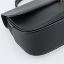 Burberrys Hand Bag Leather Black Gold Tone Auth ep15478-14