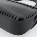 Burberrys Hand Bag Leather Black Gold Tone Auth ep15478-15
