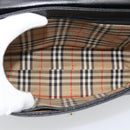 Burberrys Hand Bag Leather Black Gold Tone Auth ep15478-10