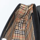 Burberrys Hand Bag Leather Black Gold Tone Auth ep15478-18