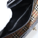 Burberrys Hand Bag Leather Black Gold Tone Auth ep15478-12