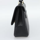 Burberrys Hand Bag Leather Black Gold Tone Auth ep15478-4