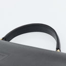 Burberrys Hand Bag Leather Black Gold Tone Auth ep15478-8