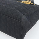 Christian Dior Canage Hand Bag Canvas Black Gold Tone Auth ep15480-9