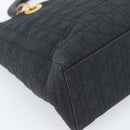 Christian Dior Canage Hand Bag Canvas Black Gold Tone Auth ep15480-14