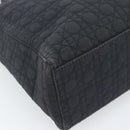 Christian Dior Canage Hand Bag Canvas Black Gold Tone Auth ep15480-16