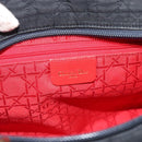 Christian Dior Canage Hand Bag Canvas Black Gold Tone Auth ep15480-11