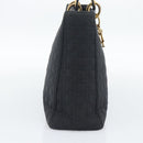 Christian Dior Canage Hand Bag Canvas Black Gold Tone Auth ep15480-3