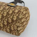 Christian Dior Trotter Canvas Hand Bag Beige Gold Tone Auth ep15481-9