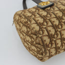 Christian Dior Trotter Canvas Hand Bag Beige Gold Tone Auth ep15481-14