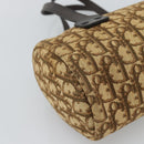 Christian Dior Trotter Canvas Hand Bag Beige Gold Tone Auth ep15481-16