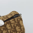 Christian Dior Trotter Canvas Hand Bag Beige Gold Tone Auth ep15481-10