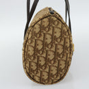 Christian Dior Trotter Canvas Hand Bag Beige Gold Tone Auth ep15481-3