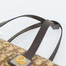 Christian Dior Trotter Canvas Hand Bag Beige Gold Tone Auth ep15481-8