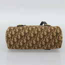 Christian Dior Trotter Canvas Hand Bag Beige Gold Tone Auth ep15481-5