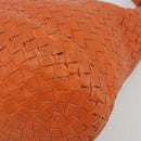 BOTTEGA VENETA INTRECCIATO Hand Bag Leather Orange Auth ep15482A-10