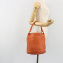 BOTTEGA VENETA INTRECCIATO Hand Bag Leather Orange Auth ep15482A-23