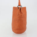 BOTTEGA VENETA INTRECCIATO Hand Bag Leather Orange Auth ep15482A-4