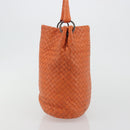 BOTTEGA VENETA INTRECCIATO Hand Bag Leather Orange Auth ep15482A-5