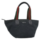 GUCCI GG Canvas Hand Bag Black 131228 Auth ep15484-1