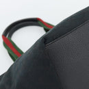 GUCCI GG Canvas Hand Bag Black 131228 Auth ep15484-13