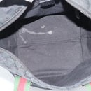 GUCCI GG Canvas Hand Bag Black 131228 Auth ep15484-16