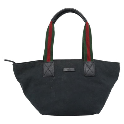 GUCCI GG Canvas Hand Bag Black 131228 Auth ep15484 - 0