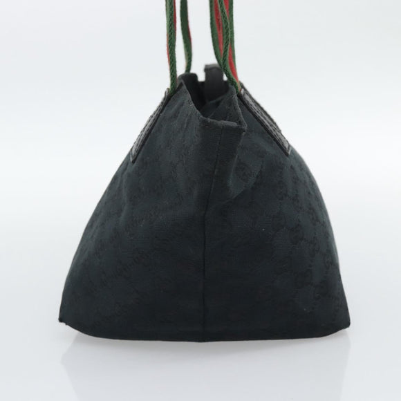GUCCI GG Canvas Hand Bag Black 131228 Auth ep15484