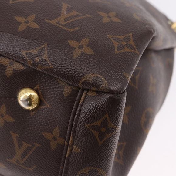 LOUIS VUITTON Monogram Pallas MM Hand Bag 2way Red M41175 LV Auth ep15485