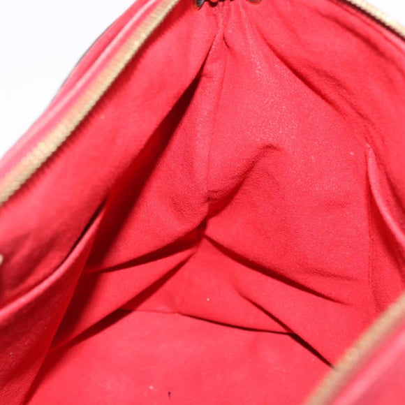 LOUIS VUITTON Monogram Pallas MM Hand Bag 2way Red M41175 LV Auth ep15485