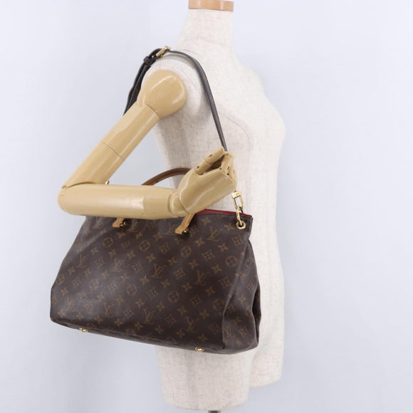 LOUIS VUITTON Monogram Pallas MM Hand Bag 2way Red M41175 LV Auth ep15485