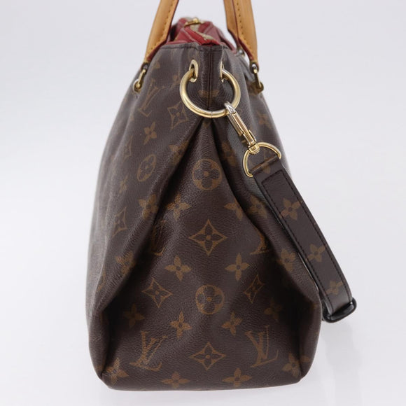 LOUIS VUITTON Monogram Pallas MM Hand Bag 2way Red M41175 LV Auth ep15485