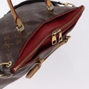 LOUIS VUITTON Monogram Pallas MM Hand Bag 2way Red M41175 LV Auth ep15485-6
