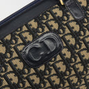 Christian Dior Trotter Canvas Mini Boston Bag Navy Gold Tone Auth ep15486-17