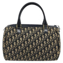 Christian Dior Trotter Canvas Mini Boston Bag Navy Gold Tone Auth ep15486-2