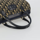 Christian Dior Trotter Canvas Mini Boston Bag Navy Gold Tone Auth ep15486-7