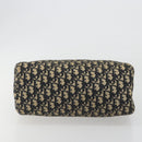 Christian Dior Trotter Canvas Mini Boston Bag Navy Gold Tone Auth ep15486-5