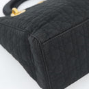Christian Dior Canage Hand Bag Canvas Black Gold Tone Auth ep15489-11