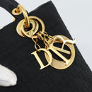 Christian Dior Canage Hand Bag Canvas Black Gold Tone Auth ep15489-14