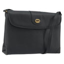 GUCCI Shoulder Bag Leather Black Gold Tone 001 14 5364 Auth ep15490-1