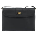 GUCCI Shoulder Bag Leather Black Gold Tone 001 14 5364 Auth ep15490-2