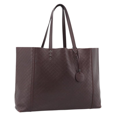 BOTTEGA VENETA INTRECCIATO Tote Bag Leather Brown Auth ep15491A